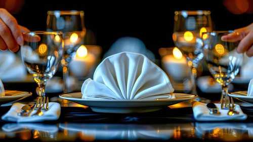 Table setting at the Nightfall launch dinner